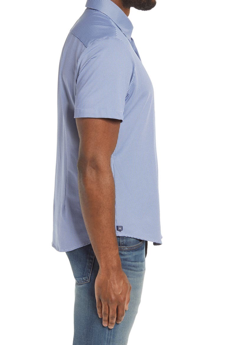 Beckett Trim Fit Gingham Shirt, Alternate, color, NAVY GINGHAM
