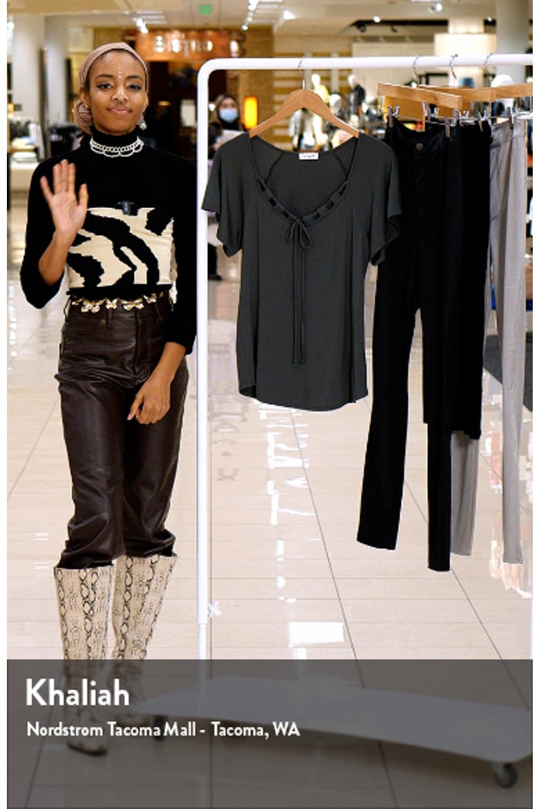 Tie Neck Flutter Sleeve Top video