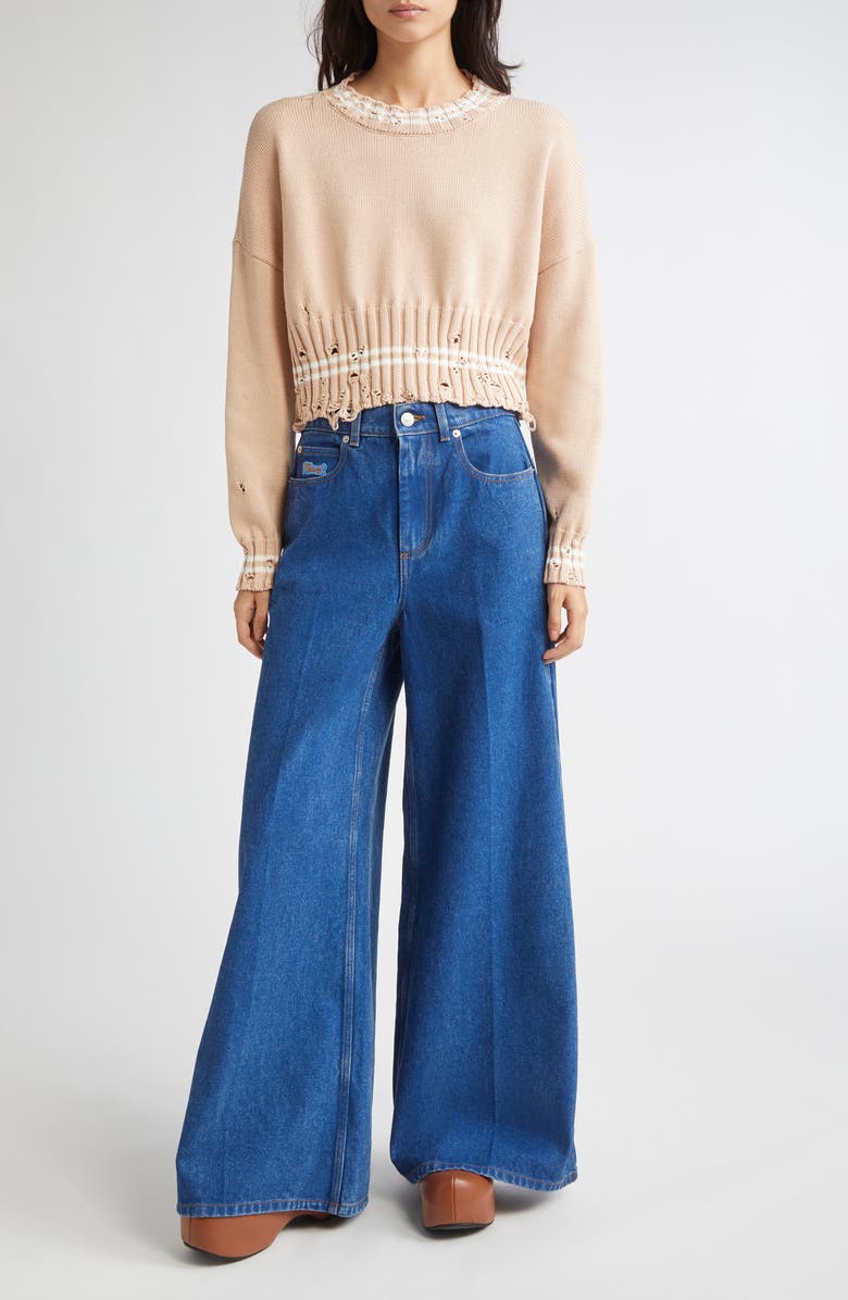 Marni Wide Leg Jeans, Alternate, color, Ocean