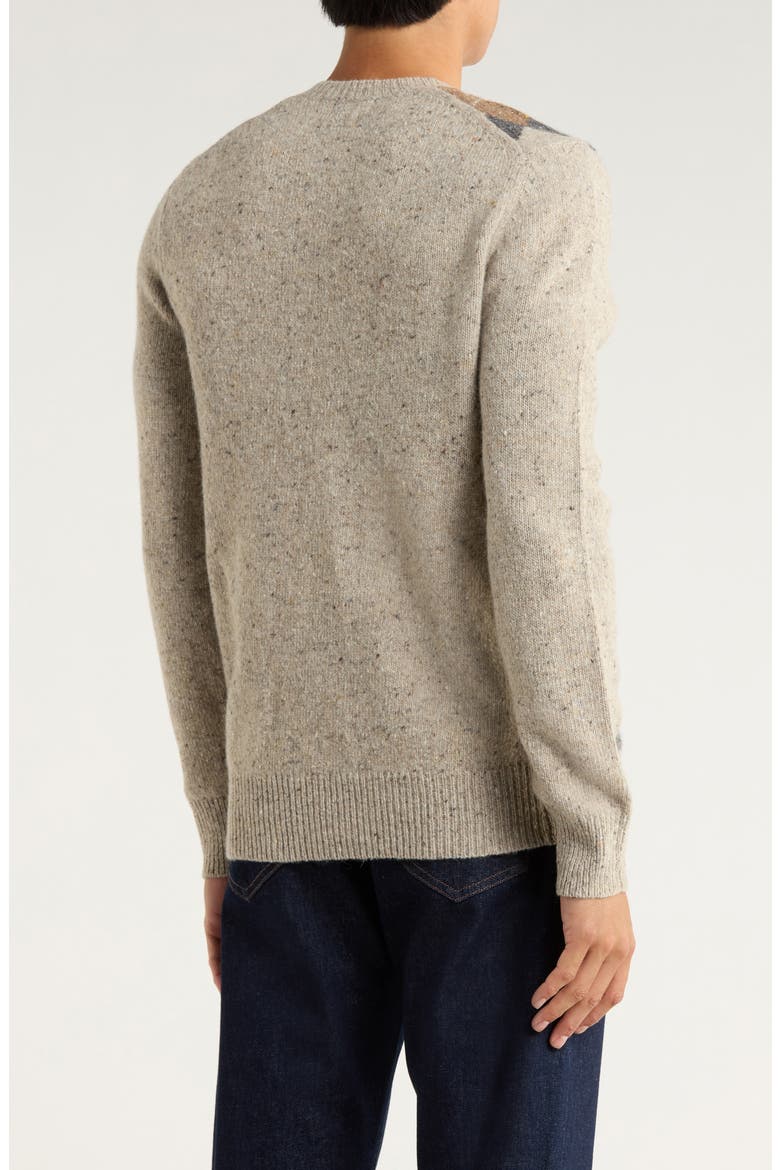 Donegal Argyle V-Neck Sweater, Alternate, color, TAN DONEGAL ARGYLE