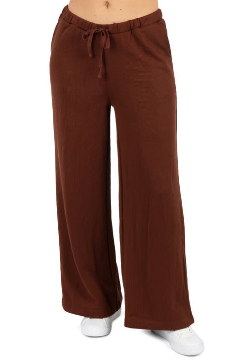 Villa Beach Flatback Rib Wide Leg Pants