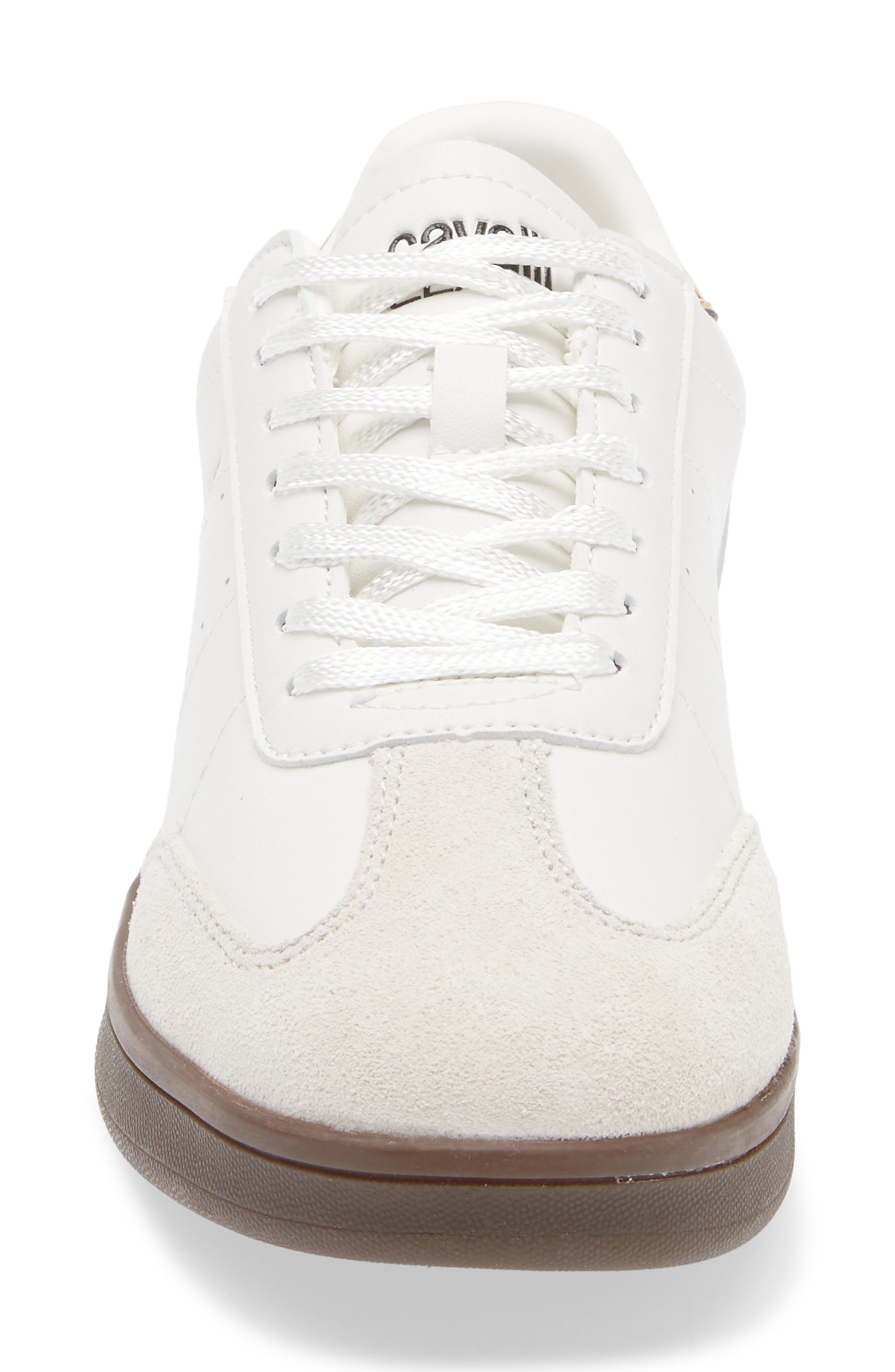 Roberto Cavalli Low Top Sneaker, Alternate, color, White Gold