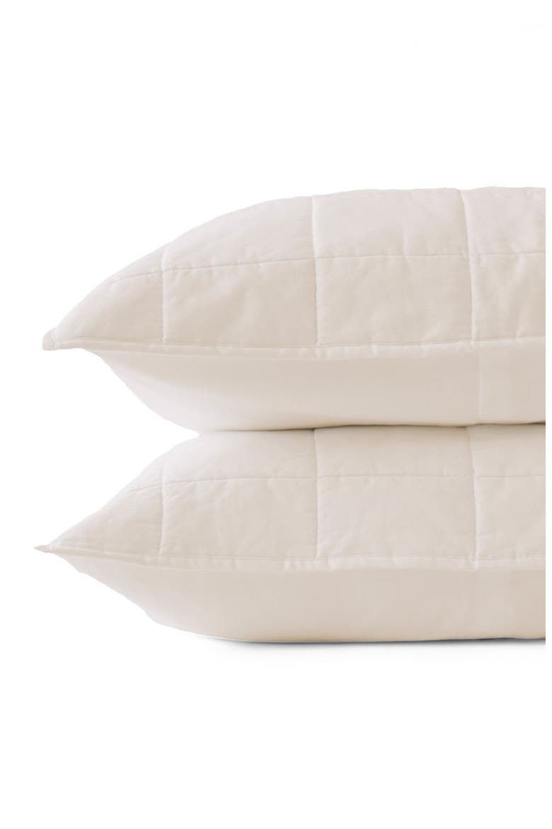 Organic Quilted Sham 2-Pack, Alternate, color, Bone