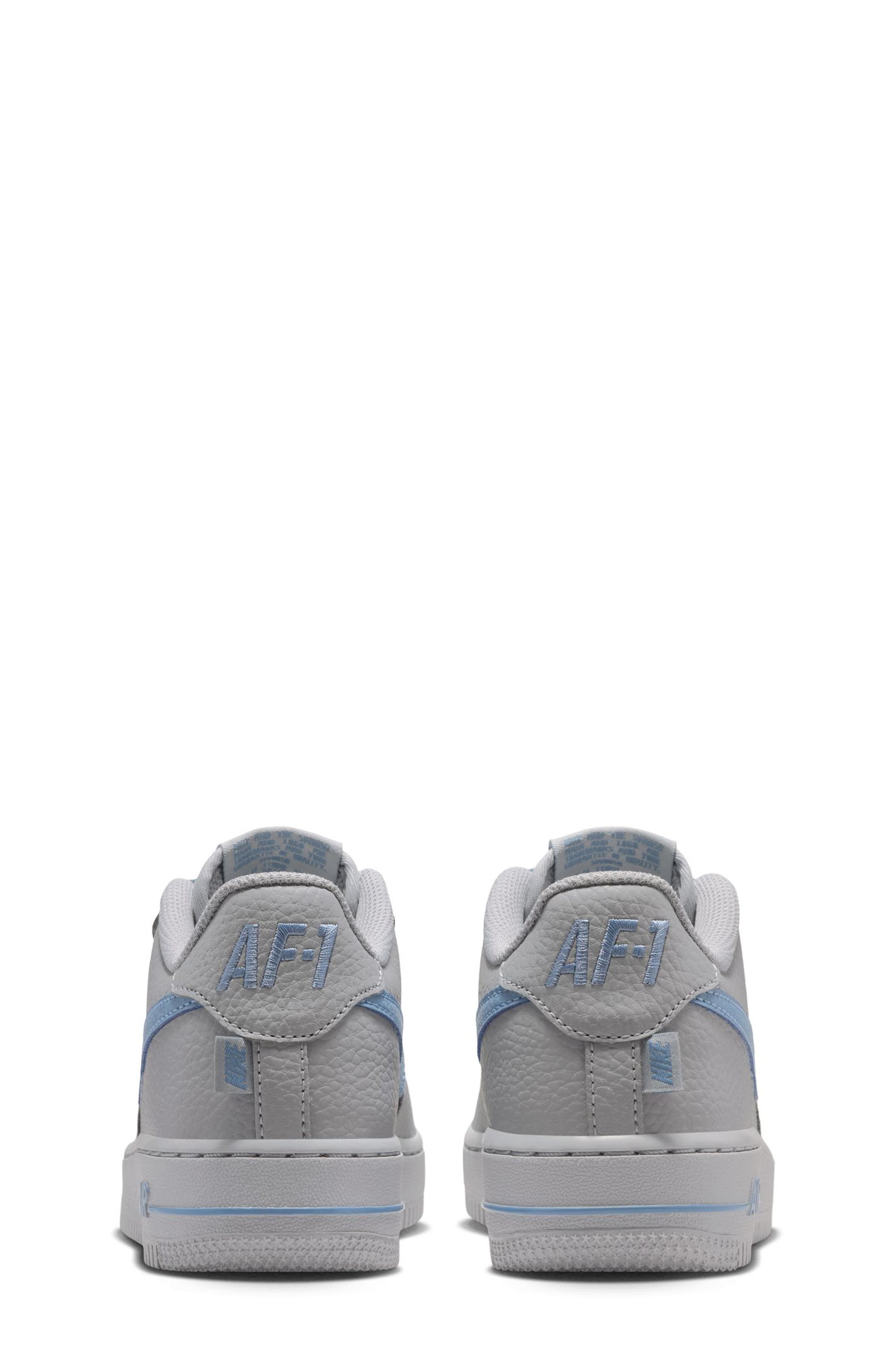 Nike Kids' Air Force 1 Low Basketball Sneaker, Alternate, color, Wolf Grey/ Work Blue