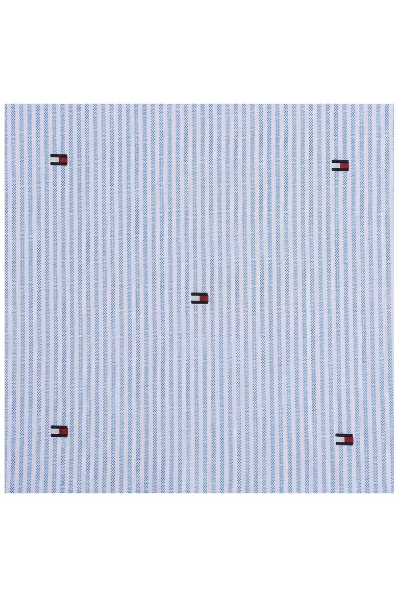 Ithaca Flag Stripe Cotton Percale Sheet Set, Alternate, color, WHITE/ BLUE/ RED