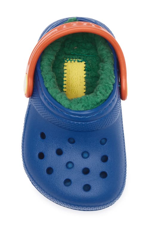 Crocs Classic Lined Sabots Enfants Blue Bolt / Multi 34 In Blue