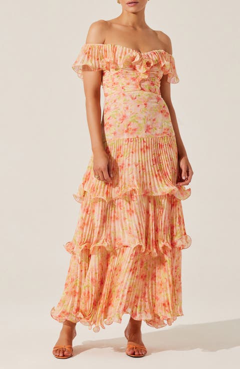 Wilder Floral Print Off the Shoulder Dress