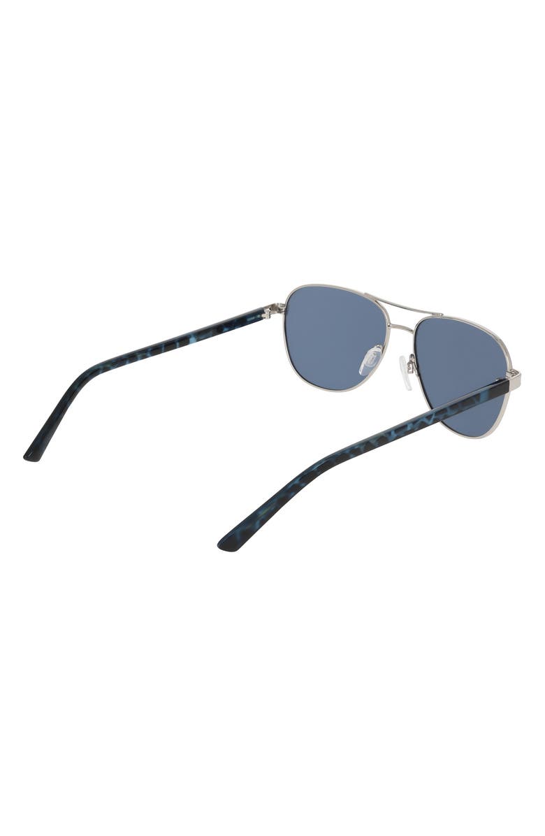Cole Haan 55mm Aviator Sunglasses, Alternate, color, Silver