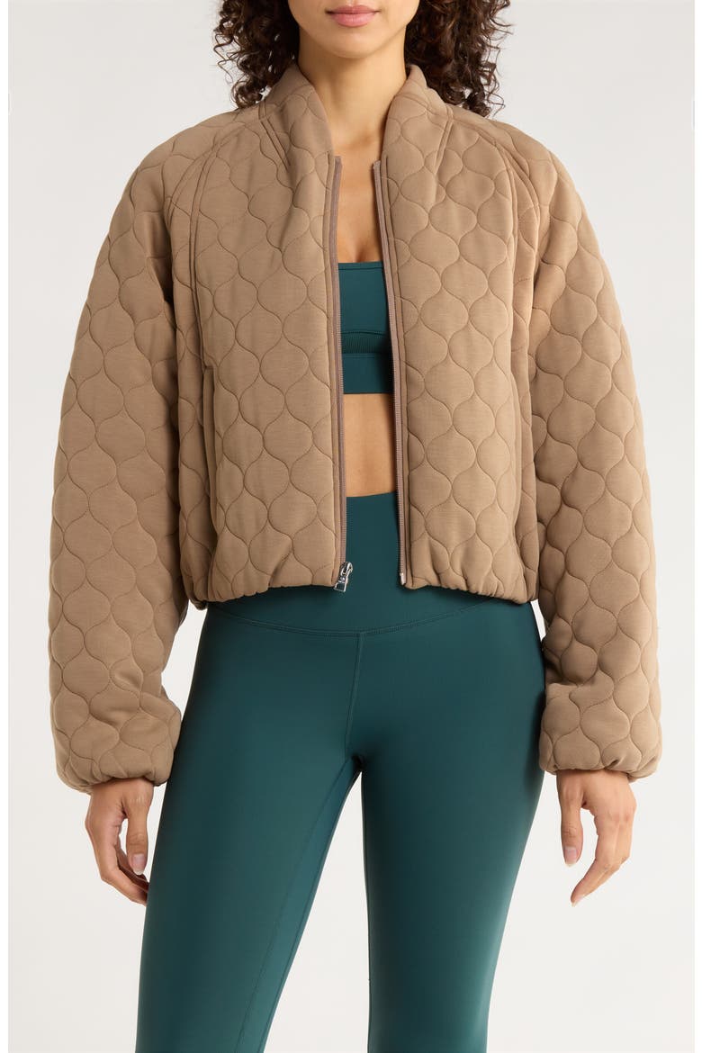 Dreamweave Quilted Zip-Up Jacket, Main, color, CARIBOU