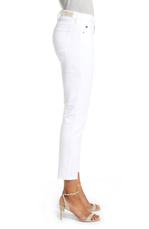 Ag Farah Skinny Ankle High-rise Jeans In White