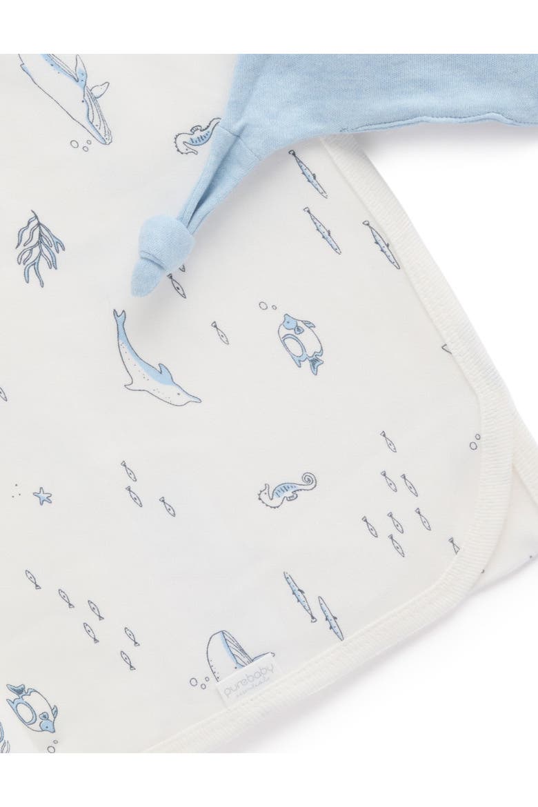 Stretch Swaddle & Lovey Gift Pack, Alternate, color, Vanilla Nautical