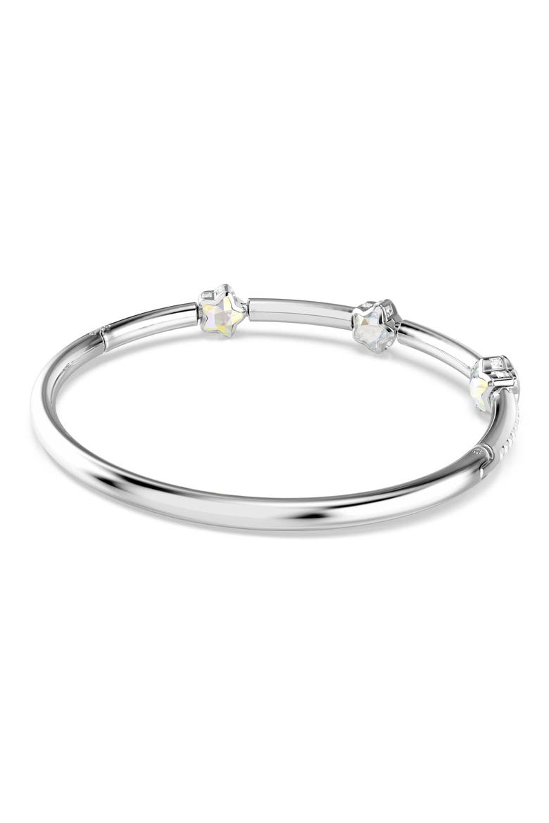 Chroma Crystal Bangle, Alternate, color, WHITE RHODIUM PLATED