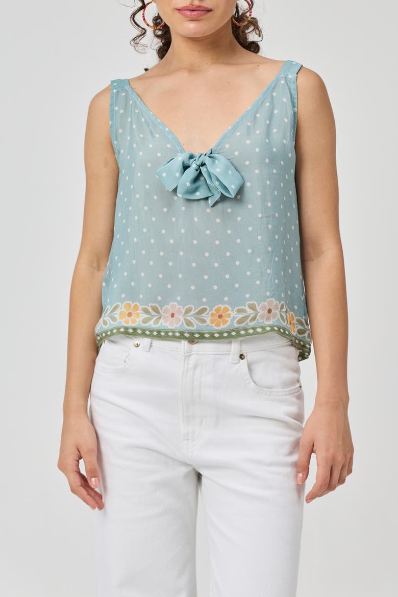 Bow Tie Cami Top, Alternate, color, Blue