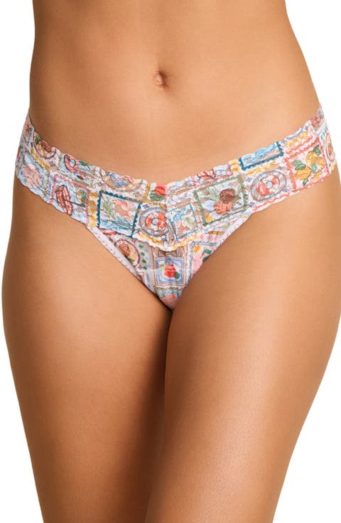 Print Low Rise Thong