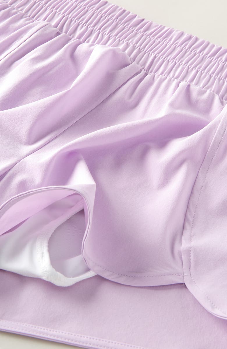 Zella Girl Kids' On Your Mark Shorts, Alternate, color, Purple Sugar