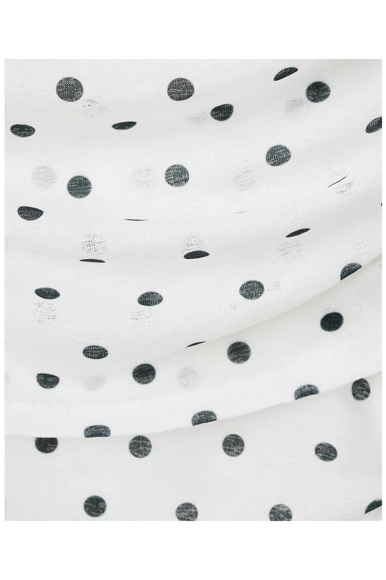 Nevado Vestido Dot Off the Shoulder Long Sleeve Midi Dress, Alternate, color, WHITE
