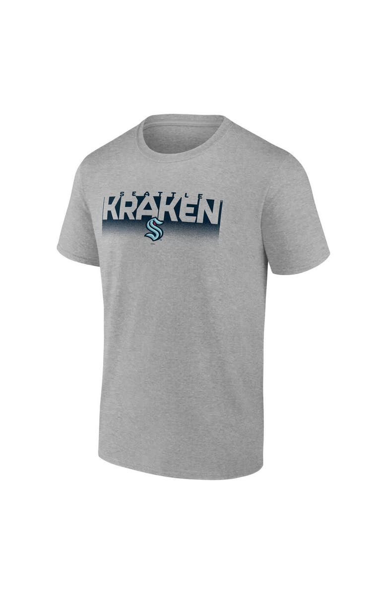 FANATICS Men's Fanatics  Gray Seattle Kraken Iconic T-Shirt, Alternate, color, Gray