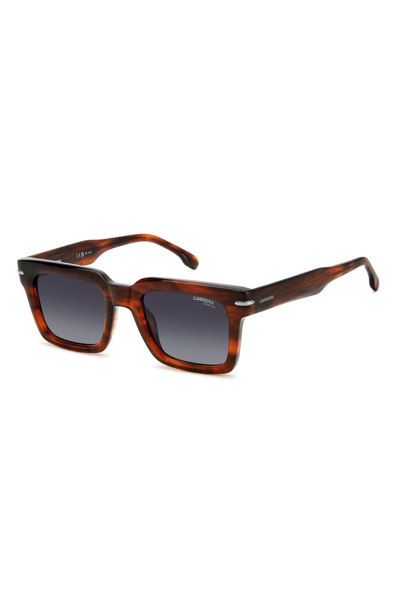 Carrera Eyewear 52mm Square Sunglasses, Alternate, color, Brown Horn