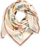 Echo Luggage Silk Square Scarf