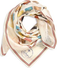 Echo Luggage Silk Square Scarf