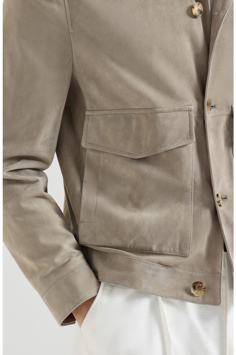 Suede jacket, Alternate, color, Khaki