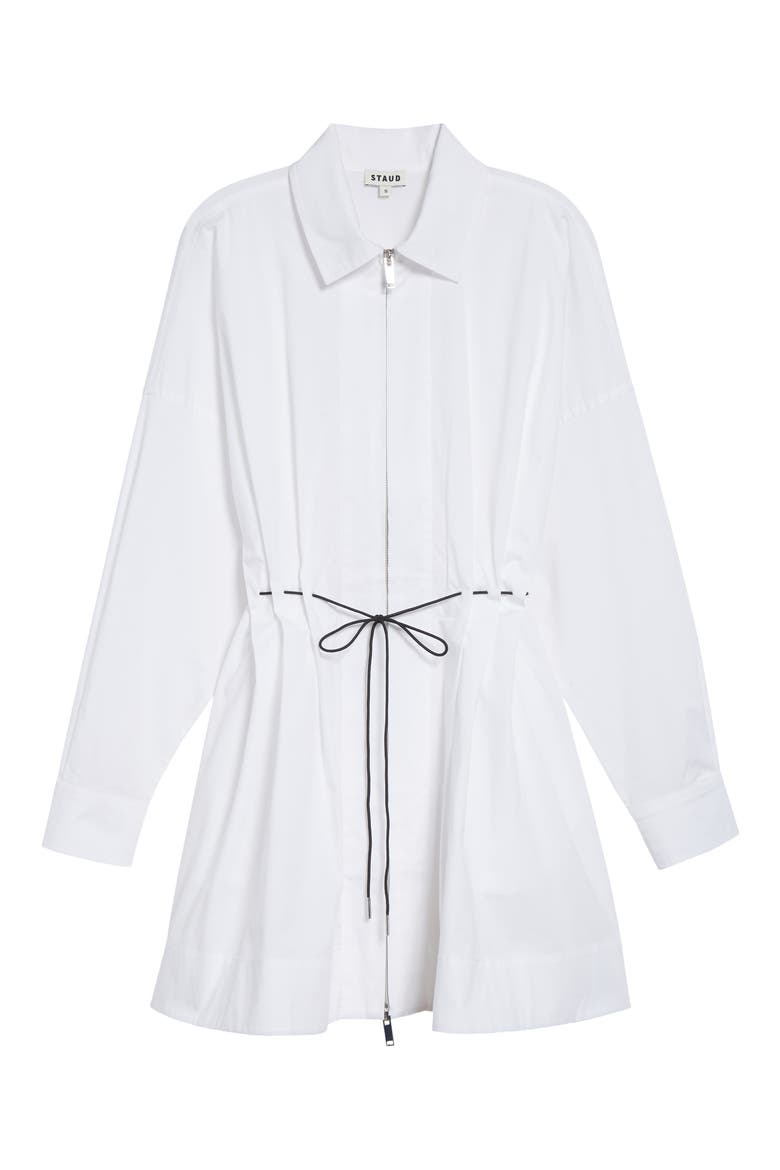 Chi Long Sleeve Mini Shirtdress, Alternate, color, WHITE