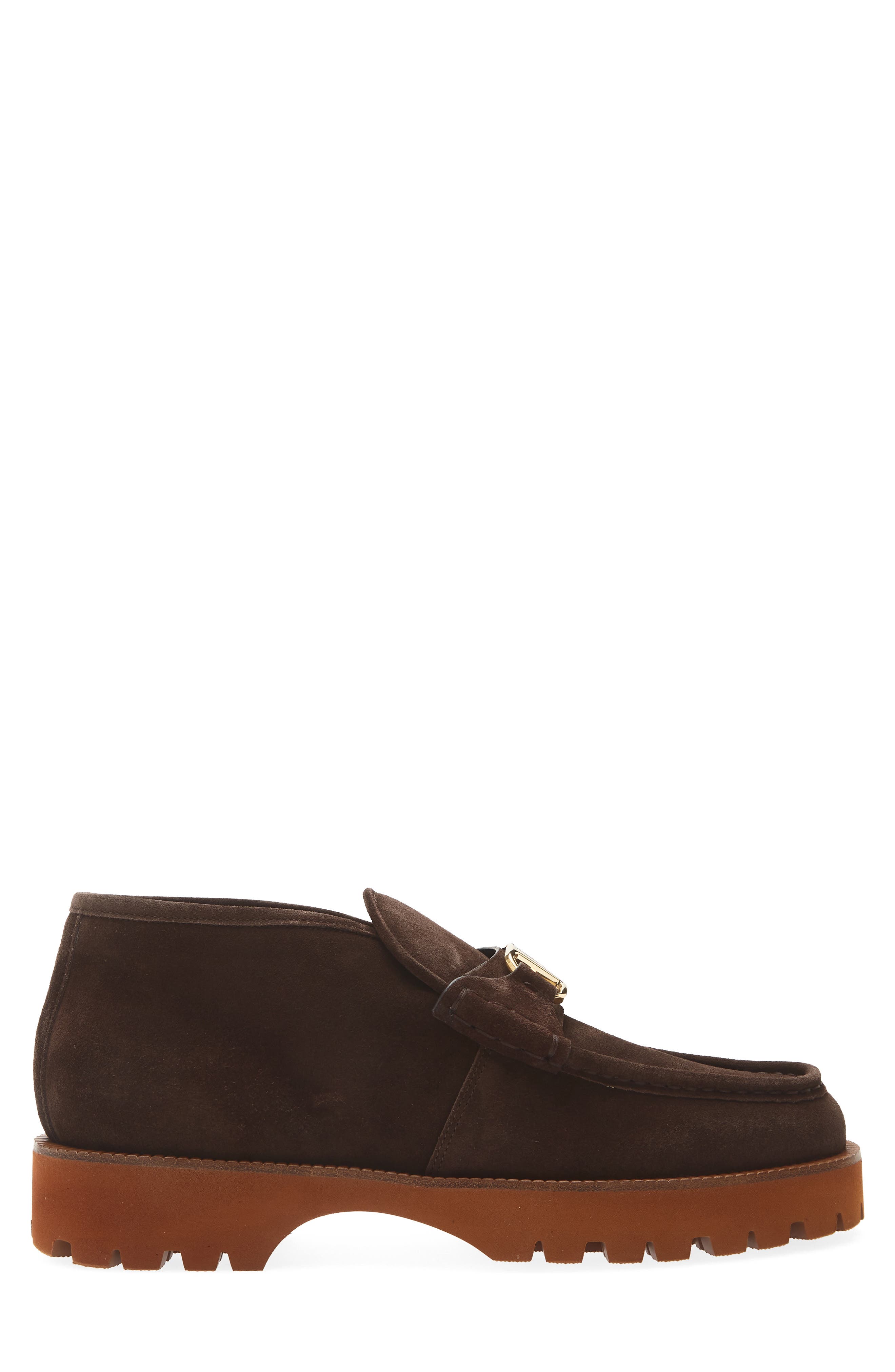 VLOGO Signature Leather Loafer Boot, Alternate, color, BROWN