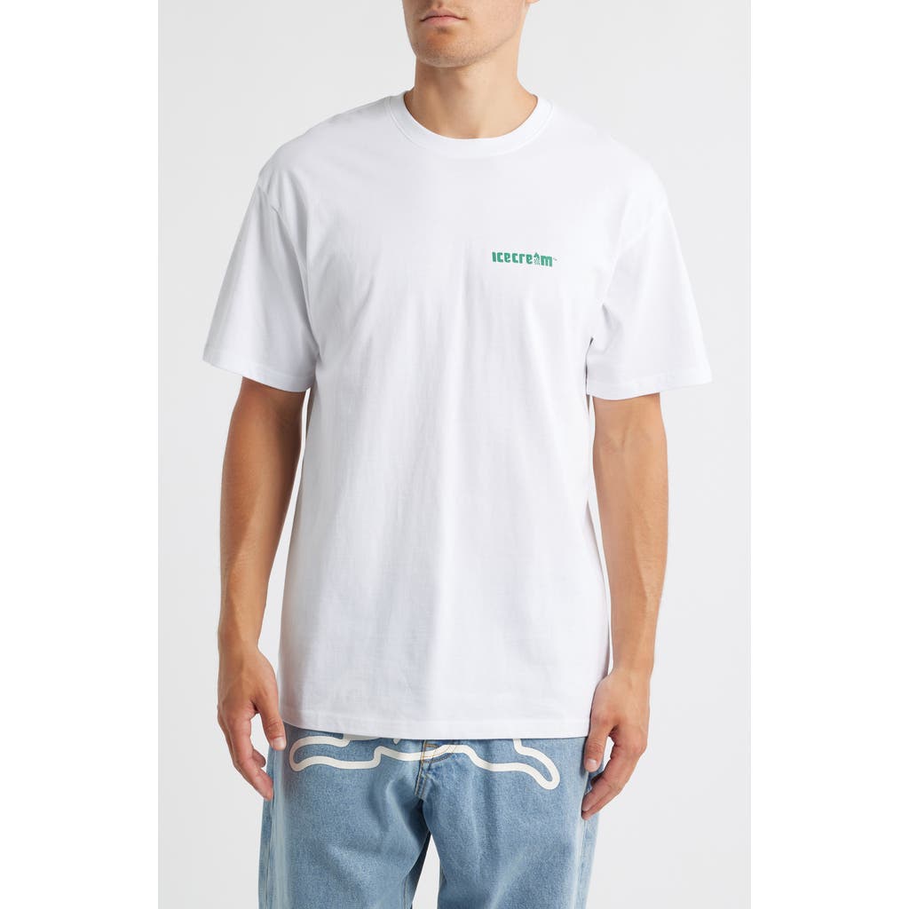 Icecream Eye See Graphic T-shirt In White