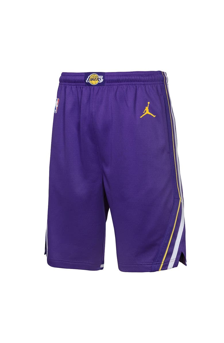 Jordan Brand Youth Jordan Brand Purple Los Angeles Lakers Statement Edition Swingman Dri-FIT Shorts, Alternate, color, Purple