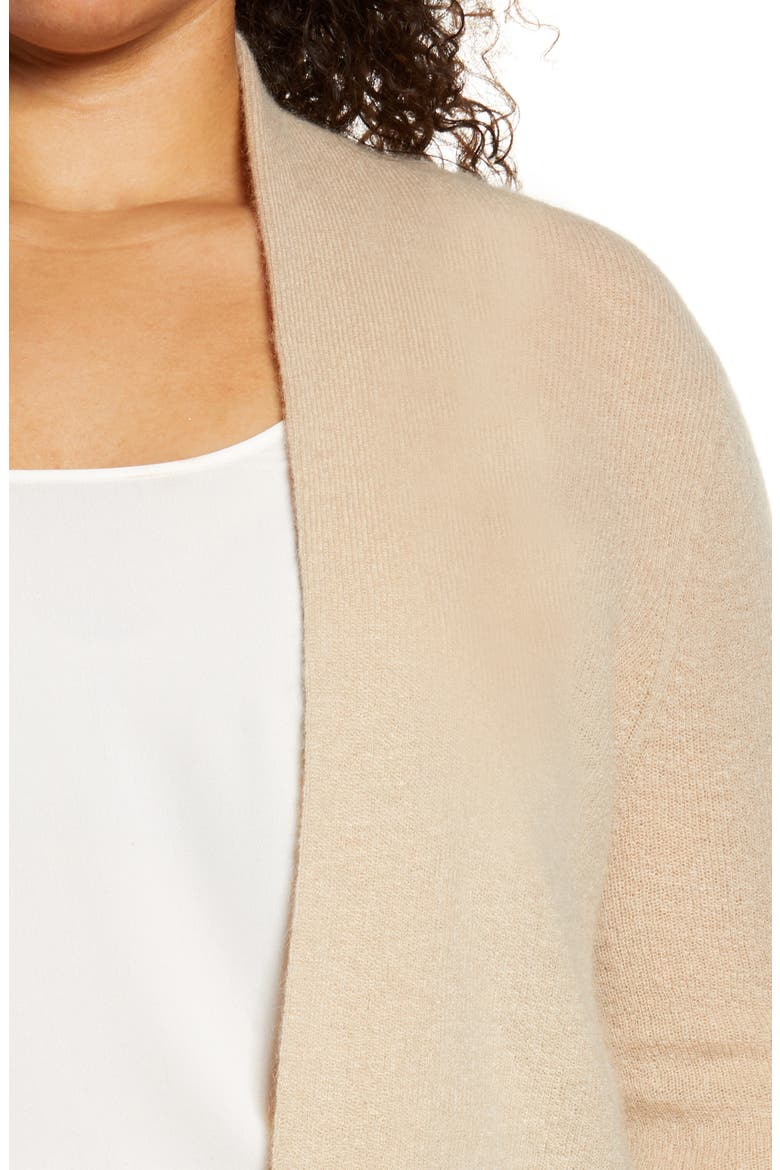 Wool & Mohair Blend Open Cardigan, Alternate, color, HEATHER CLAY