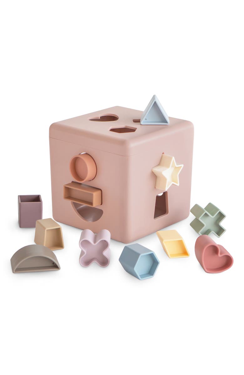 Mushie Shape Sorting Box, Main, color, Petal