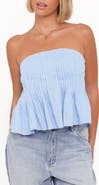 Petal & Pup Cagnes Pintuck Pleat Strapless Top