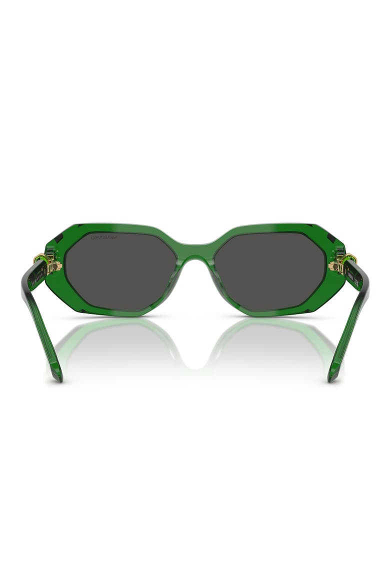 54mm Irregular Sunglasses, Alternate, color, TRANSPARENTT GREEN