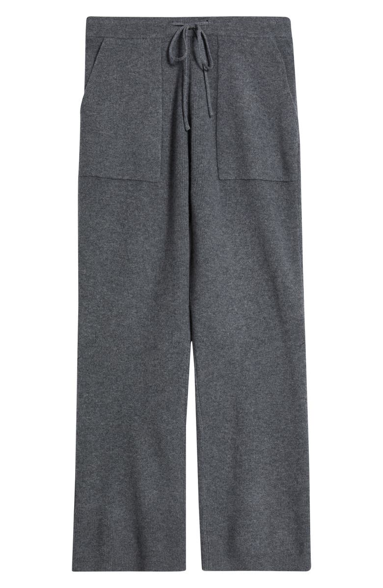 KROST Wide Leg Knit Wool Drawstring Pants, Alternate, color, Gunmetal