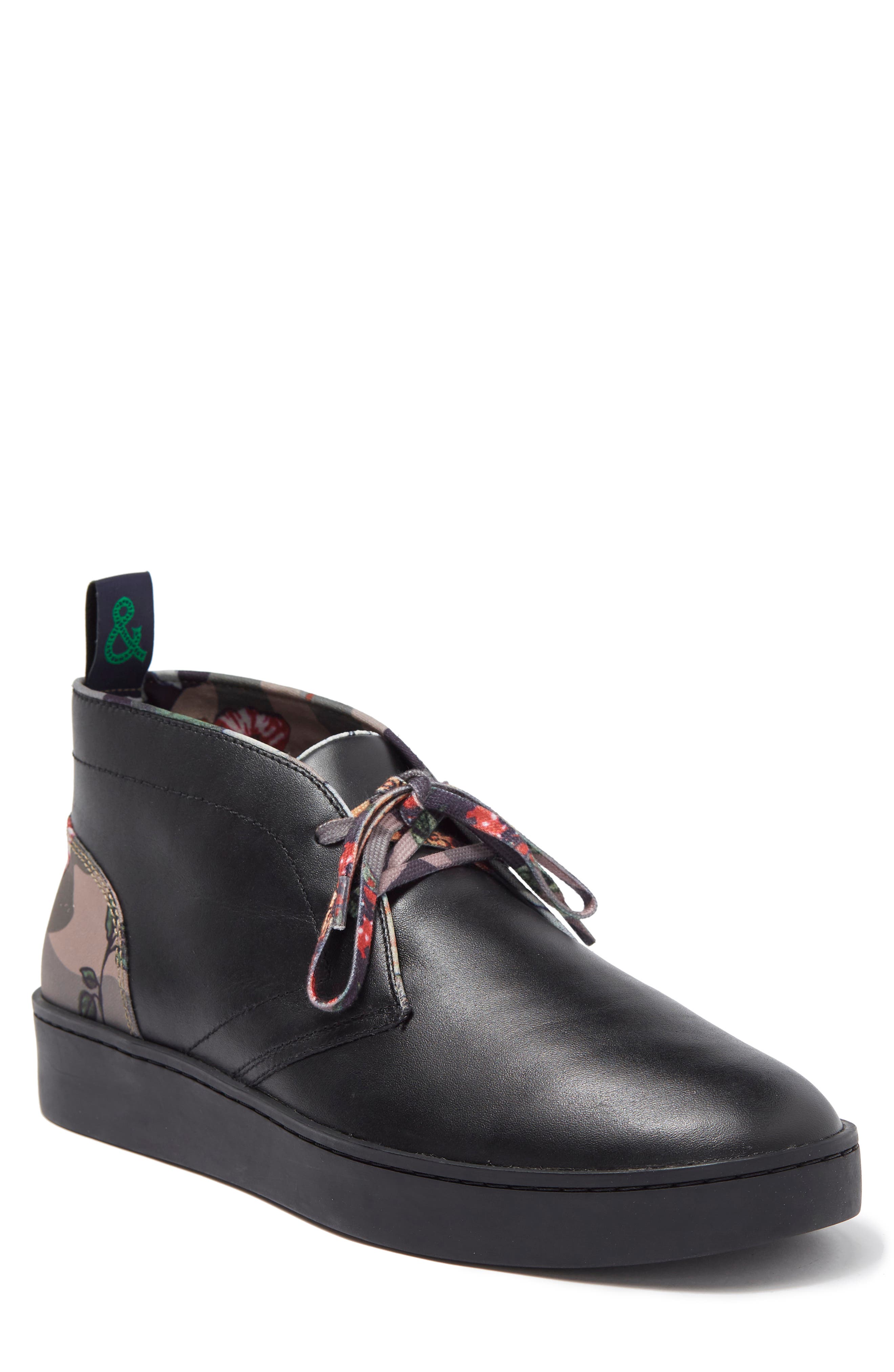 PAISLEY & GRAY Chuck Floral Panel Leather Chukka Boot, Main, color, 