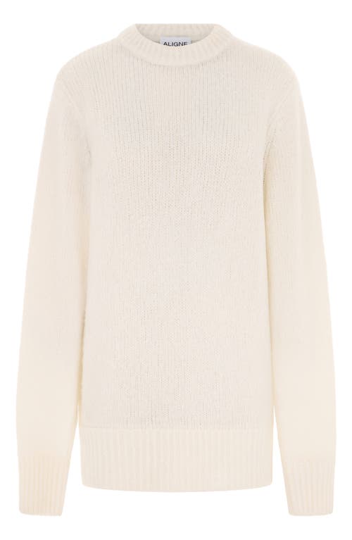 Aligne Liv Merino Wool & Cashmere Blend Sweater In Brown