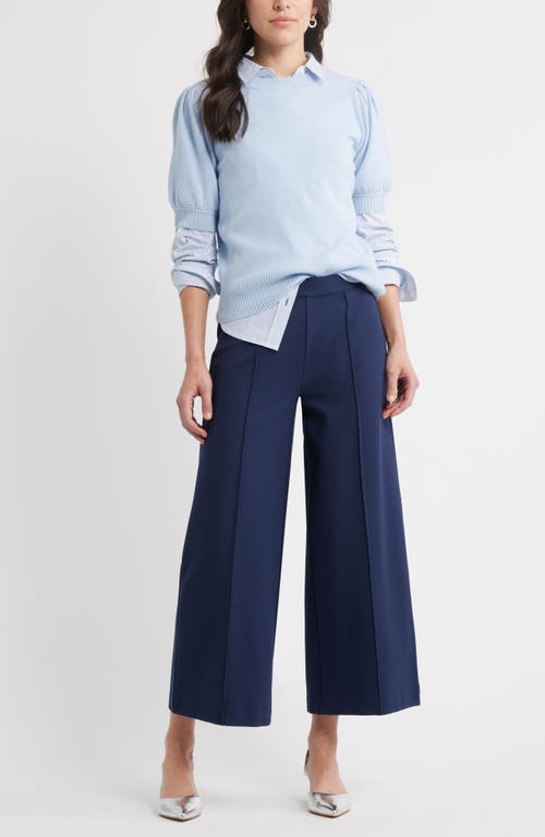 Caslonr Caslon(r) Puff Sleeve Wool & Cashmere Sweater In Blue