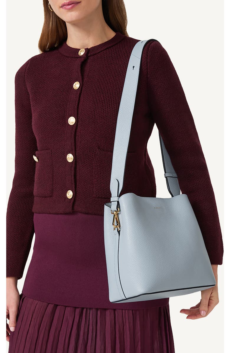 Radley Medium Duke's Place Leather Crossbody Satchel, Alternate, color, Smoke Blue