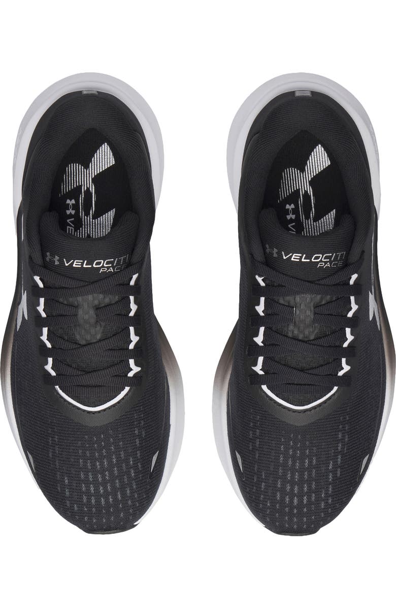 Under Armour UA Velociti Pace Running Shoe, Alternate, color, Black / White / White