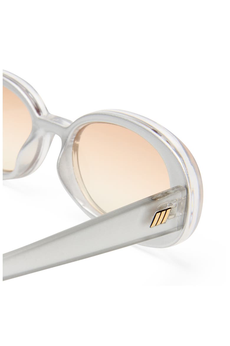 Outta Love 51mm Oval Sunglasses, Alternate, color, SILVER PEARL / LIGHT BROWN