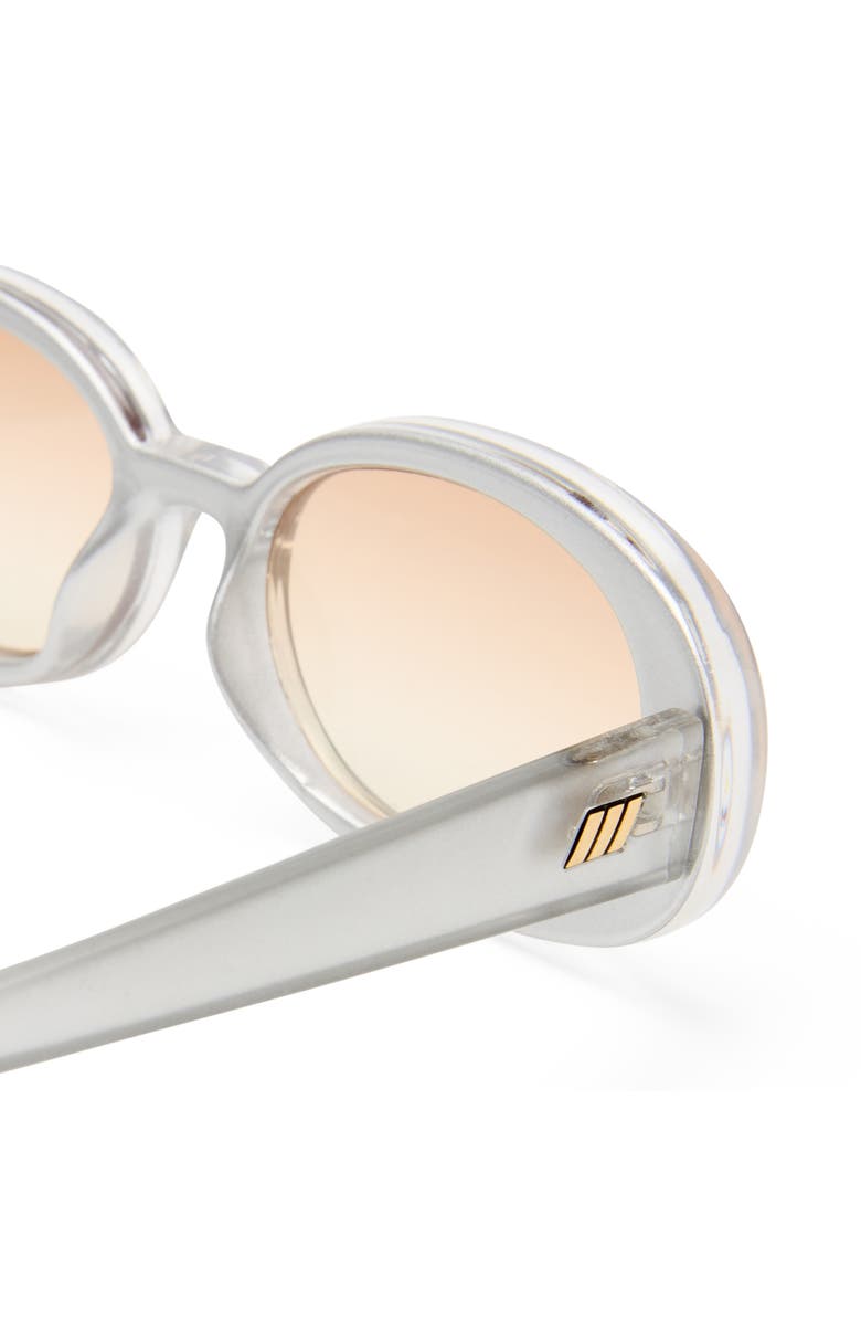Le Specs Outta Love 51mm Oval Sunglasses, Alternate, color, Silver Pearl / Light Brown
