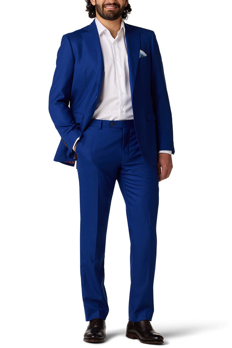 Performance Tailored Fit Suit, Main, color, COBALT
