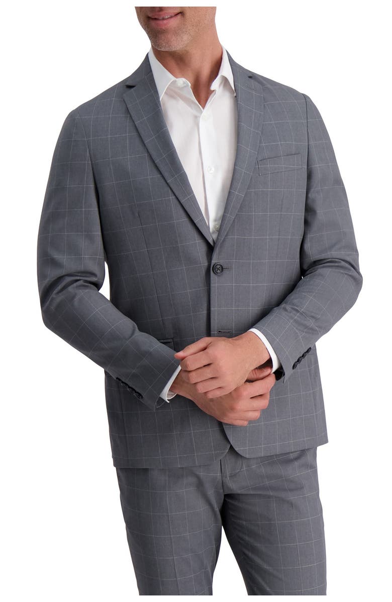 Louis Raphael Slim Fit Stretch Heather Windowpane Jacket, Main, color, 