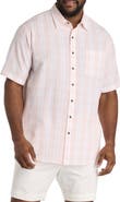 Oak Hill by DXL Big & Tall  Seersucker Plaid Sport Shirt