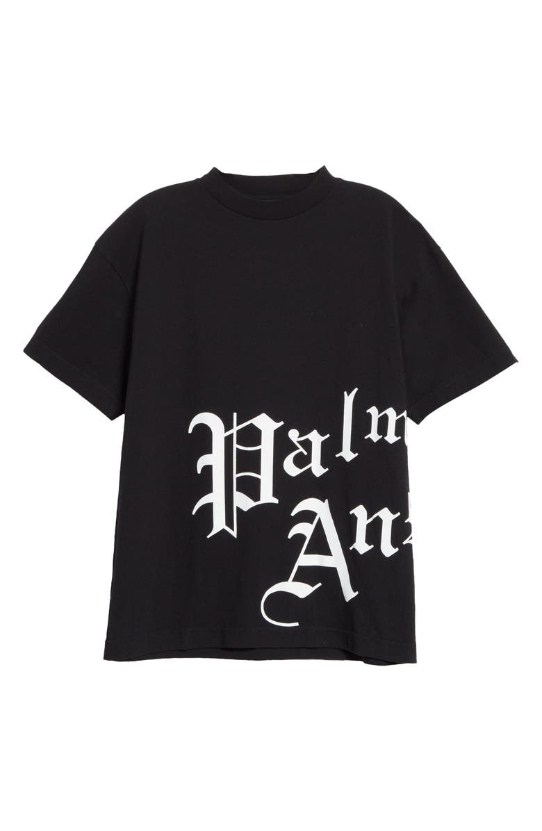 Palm Angels New Gothic Logo Graphic Cotton Tee, Alternate, color, 