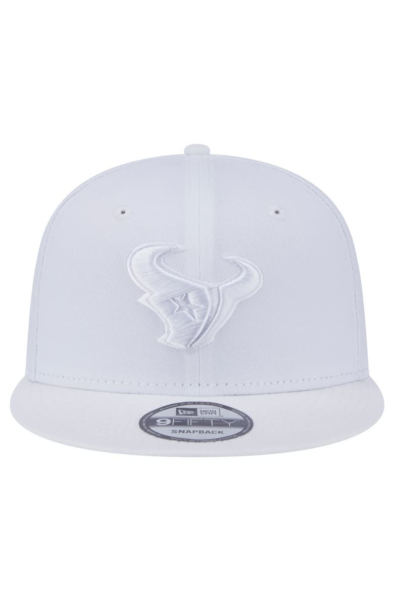New Era Men's New Era Houston Texans Main White on White 9FIFTY Snapback Hat, Alternate, color, White