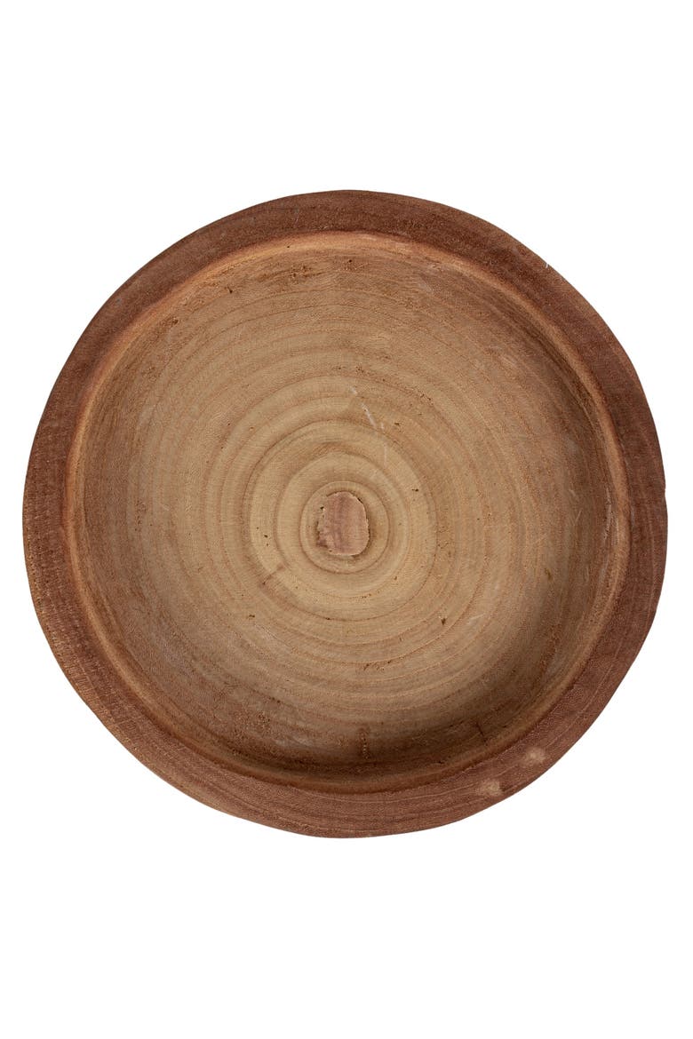 Paulownia Wood Pedestal Tray, Alternate, color, Natural