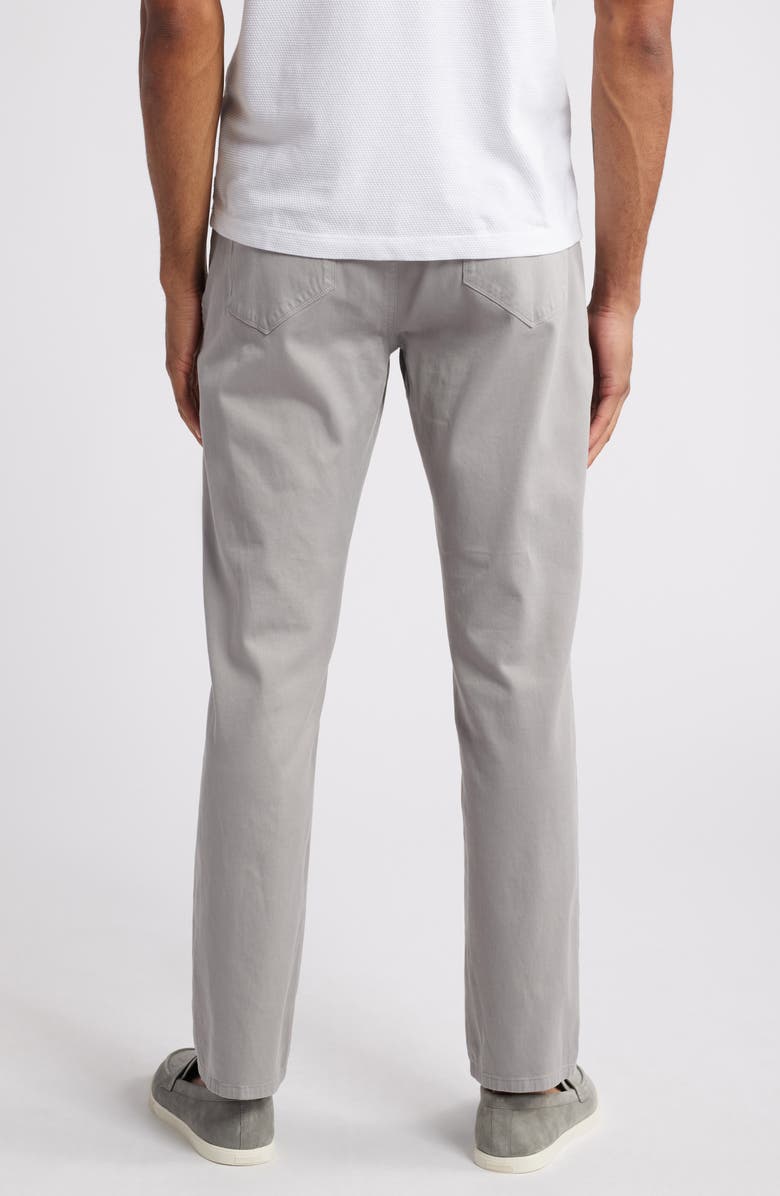 Johnston & Murphy Straight Leg Stretch Pima Cotton Pants, Alternate, color, Light Gray