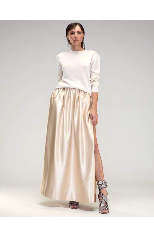 Cynthia Rowley Belle Maxi Skirt In Champagne