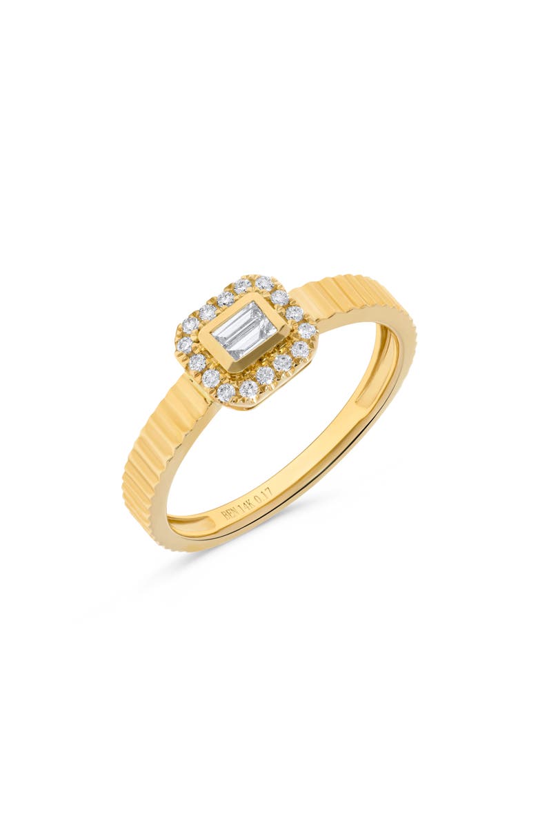 H.J. Namdar 14K Yellow Gold Diamond Halo Ring, Alternate, color, Yellow Gold